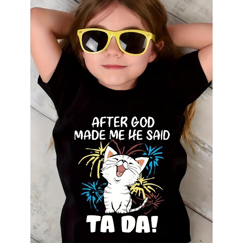 

Hand or machine washable Summer fashion girl short sleeved T shirt with letter print casual top 98cm чёрный