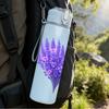 1PC Lavender Purple Flower 750ml Color Plastic Sports Water Bottle Leakproof Flip Straw Lid Suitable for Sports Office Home Use