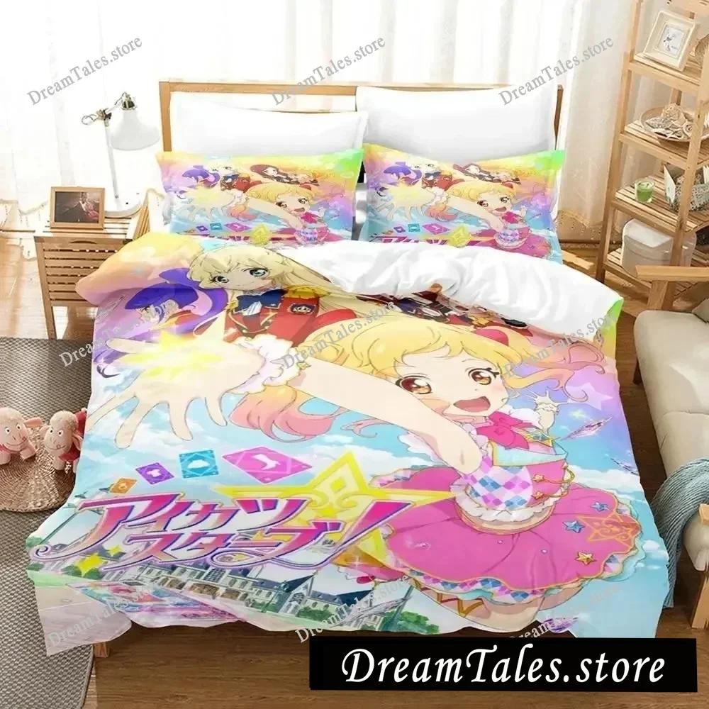 3D Printing Aikatsu! Cartoons Bedding Set Duvet Cover Bed Set Quilt Cover Pillowcase Comforter King Queen Size Adult Bedding741