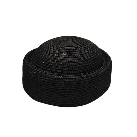 

Stewardess Hat Lightweight Breathable UV Protection Straw Hat Outdoor Beach Sun Hat Summer Accessory чёрный
