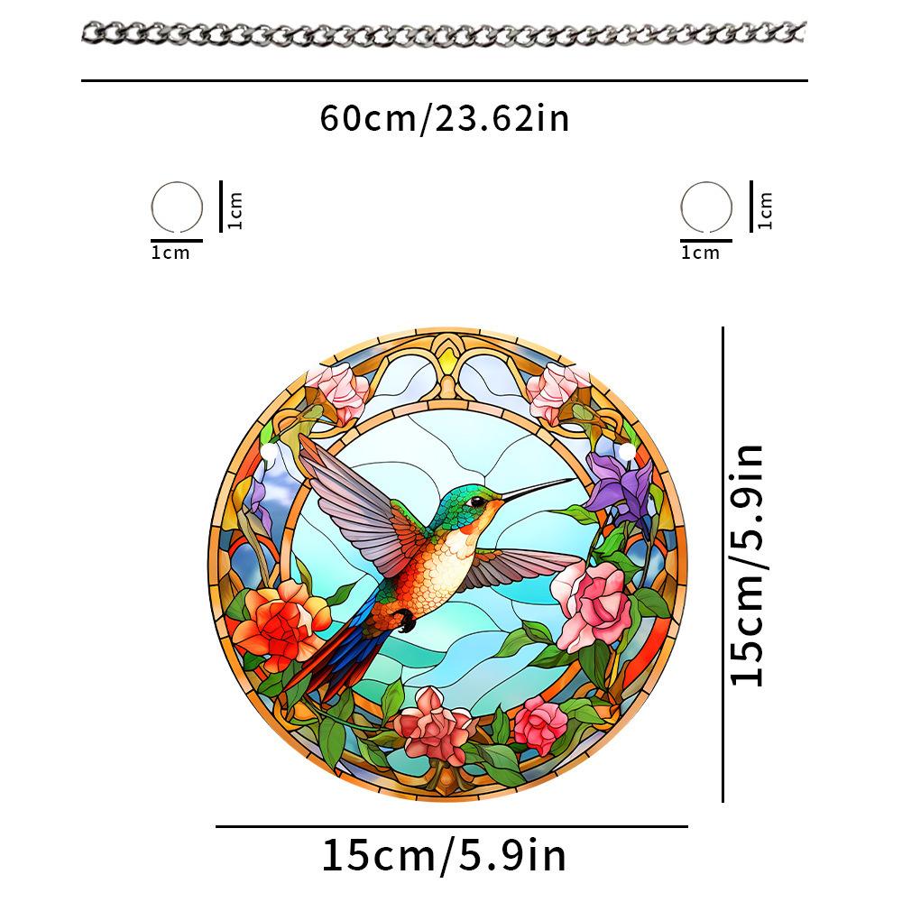 Personalized Butterfly Door Hanging Decor Acrylic Stain Glass Window Hanging Craft Colorful Bedroom Living Room Home Decoration