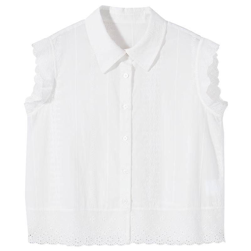 Hotwind 2026 Summer Women s Lace Fly Sleeve Short Shirt XL