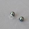 Retro Tahiti Style High-Luster Pearl Stud Earrings with 925 Silver Needle