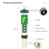 10 In 1 Digital PH Meter Water Quality Tester PH/Cl₂/TDS/EC/Hardness Hydrogen-rich Detector for Drinking Water Aquariums Pools