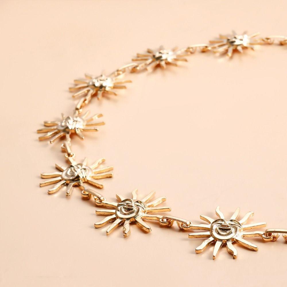 Vintage Punk Waist Chain Retro Alloy Waistband All-match Dress Cummerbands  For Women