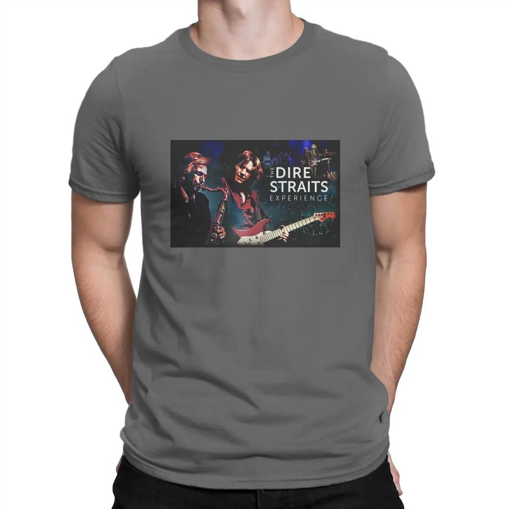 Dire Straits Creative TShirt for Men The Dire Straits Experience Round Neck Pure Cotton T Shirt Distinctive Gift Clothes