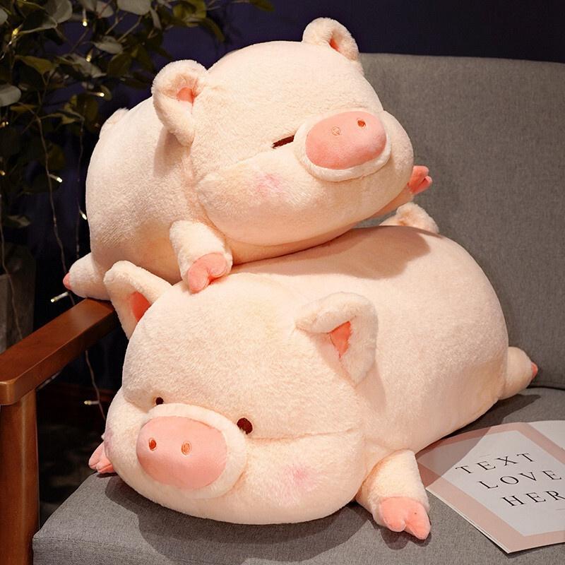 Cute Pink Pig Plush Toy Pillow For Girls And Children Short Plush And Pp Cotton Filling 40x22x20cm