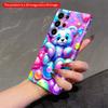 2DFlat Samsung phone case Rainbow Bear in Bubble World Applicable to Galaxy S23 S24 S25ULTRA S26 A12 A14 A15 A16 A54 A55