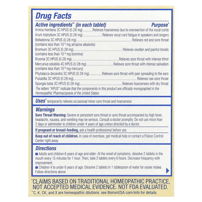 ThroatCalm®, Sore Throat Relief, For Ages 4+ Years, Unflavored, 60 Meltaway Tablets