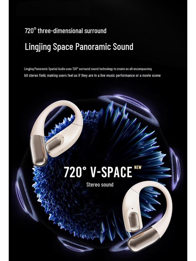 2025 Air Conduction Wireless Bluetooth Noise-Cancelling Sports Earphones with High-Quality Sound & Long Battery Life