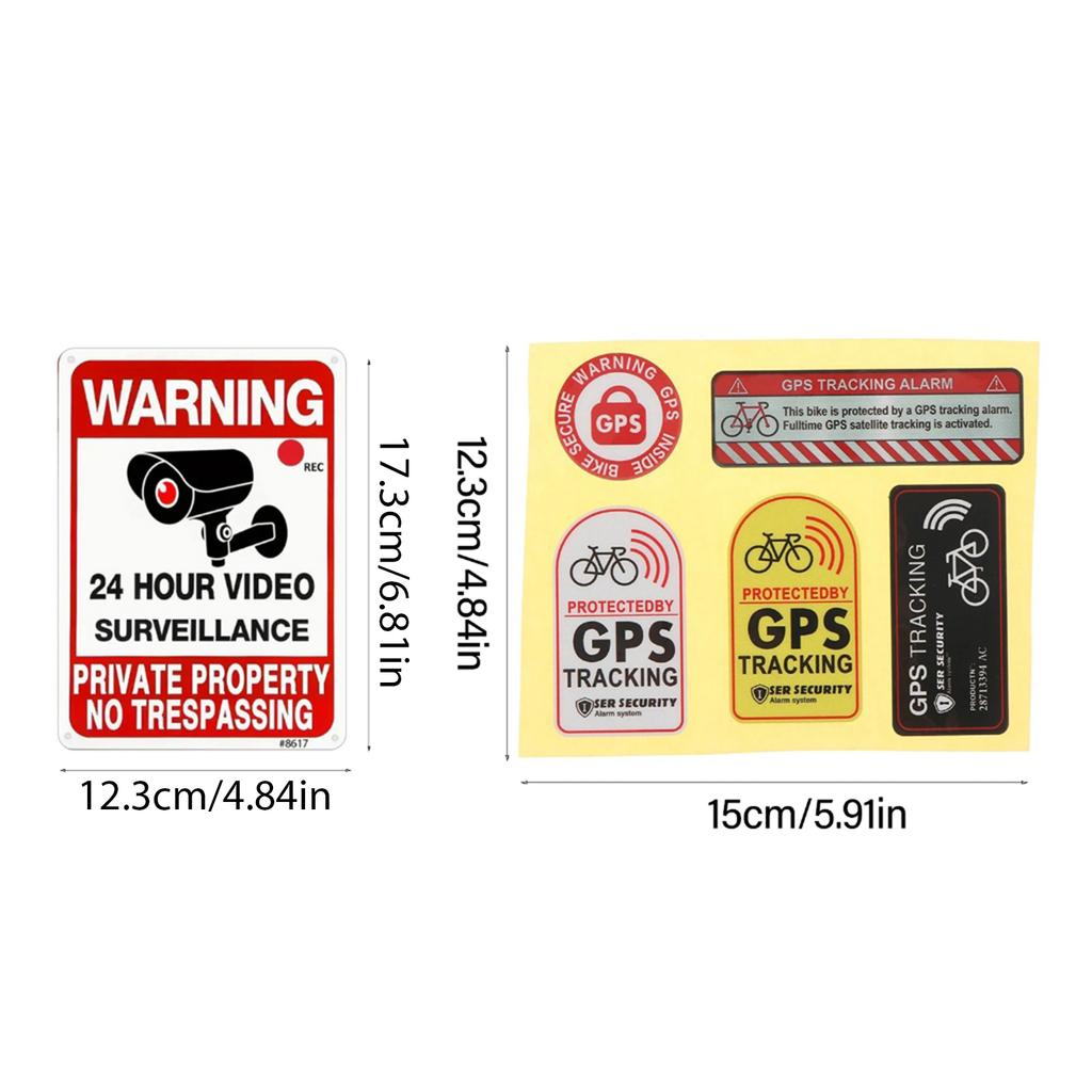 Strong Adhesive Paster Car Security Warning Sticker Car Theft Deterrents Sticker for Various Car Owners
