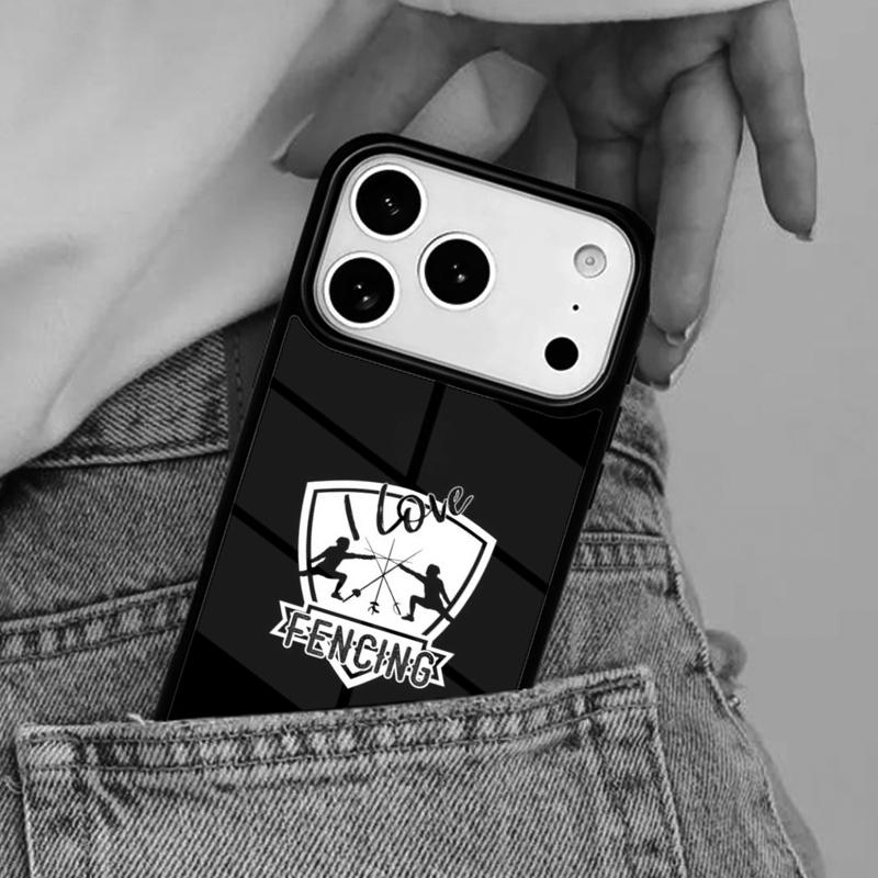 

Eat Sleep Fencing heartbeat Phone Case for iPhone 16e 15 14 13 12 17 Pro Max Plus Air 17pro Cover Coque iPhone Air
