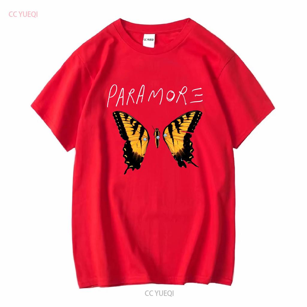 Camiseta Banda Paramore Rock Joya Negra Papá Para Regalo vintage Lavada Elástica gráfica Suave Ligeramente Elegante Transpirable Informal