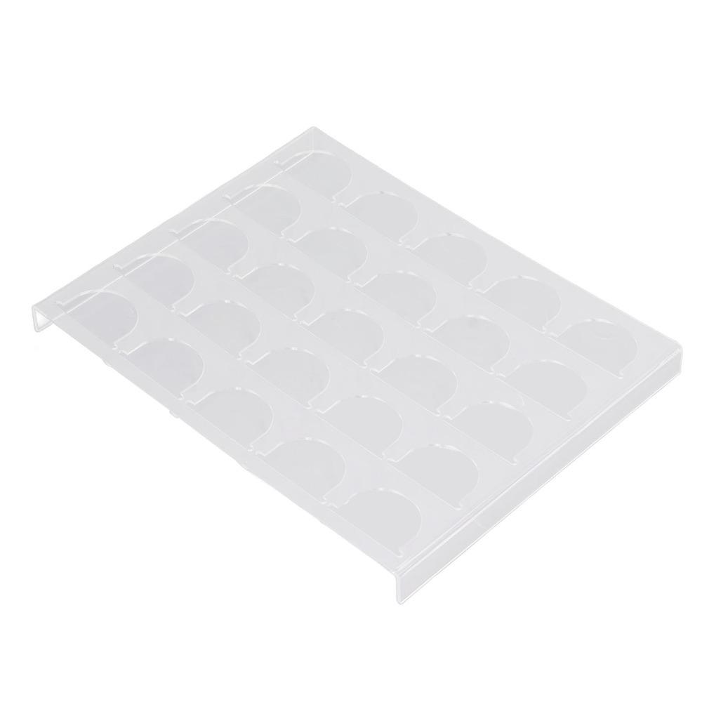 Clear Plastic Coffee Capsule Holder Holds 25 Capsules Drawer Insert Organizer For Office