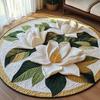 Multicolor 3D Digital Printed Quilted Round Carpet Living Room Bedroom