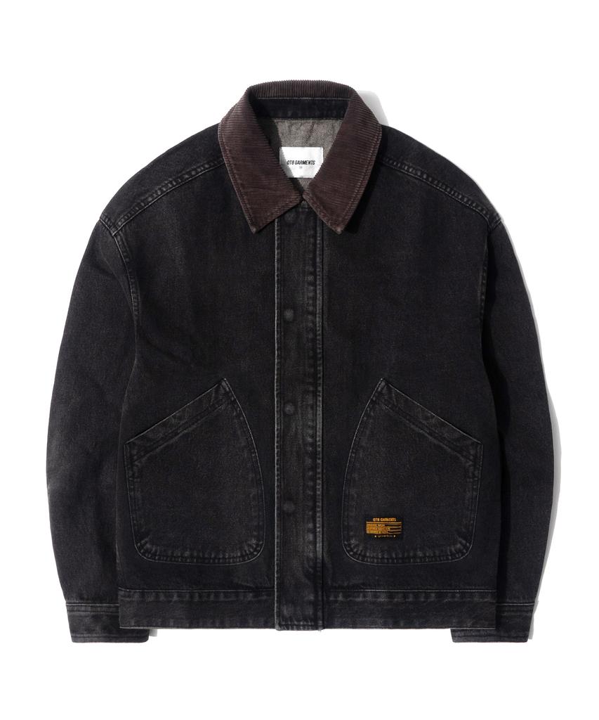 Qt8 Garments Rg Denim Placket Trucker Jacket (Black)