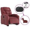 Vidaxl Reclining and Tilting Armchair with Massage, Electric, Burgundy
