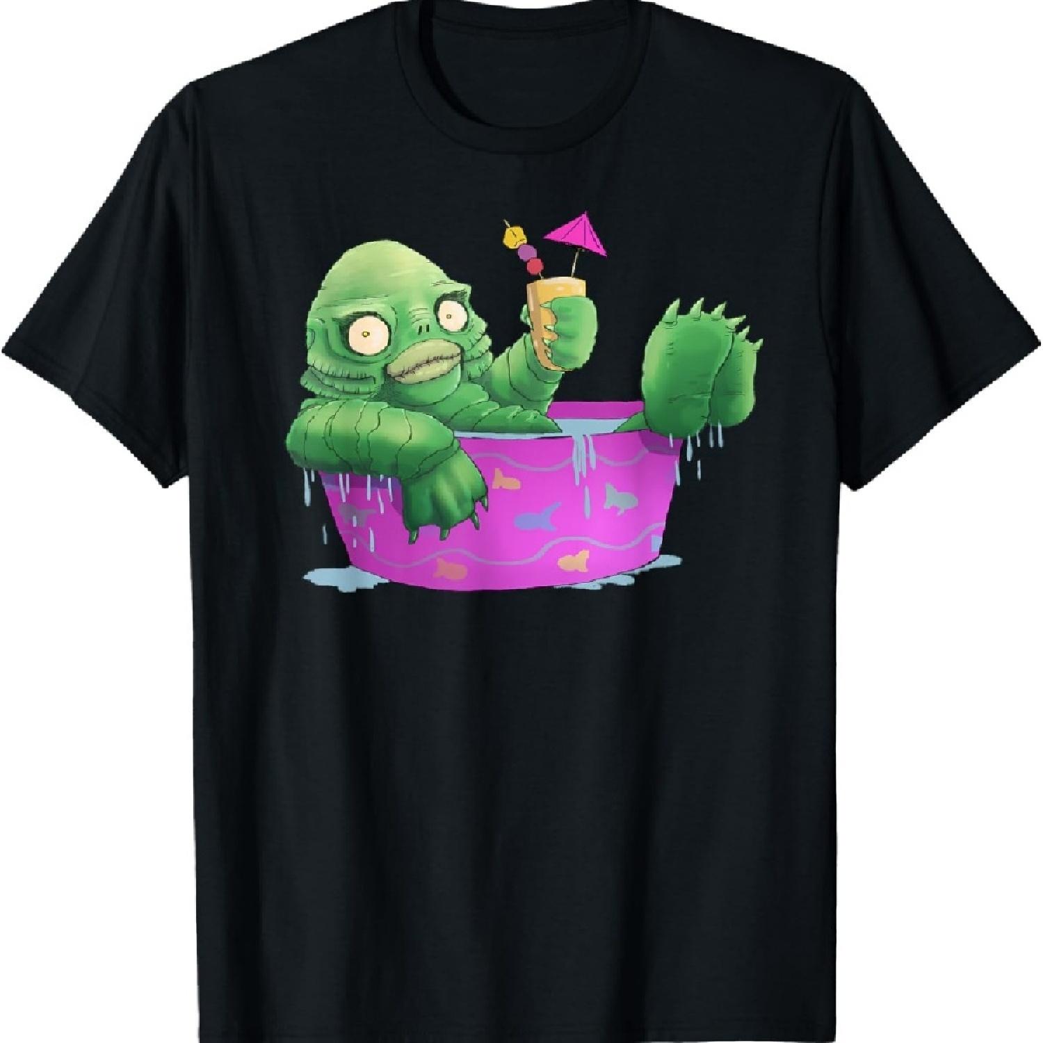 

Funny Monster Party Lagoon Creature Halloween T-Shirt XXXXXL чёрный