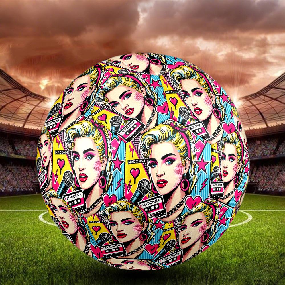 Marilyn Monroe Print Size 5 Soccer Ball, Standard Match Football for Sports Game and Team Practice, Ideal Gift for Soccer Fans