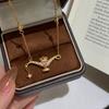 Sweetheart Leader Search Banner Magic Lamp Necklace Women'S Light Luxury Brushed Flash Micro Inlaid Smart Pink Diamond Pendant Collarbone Chain
