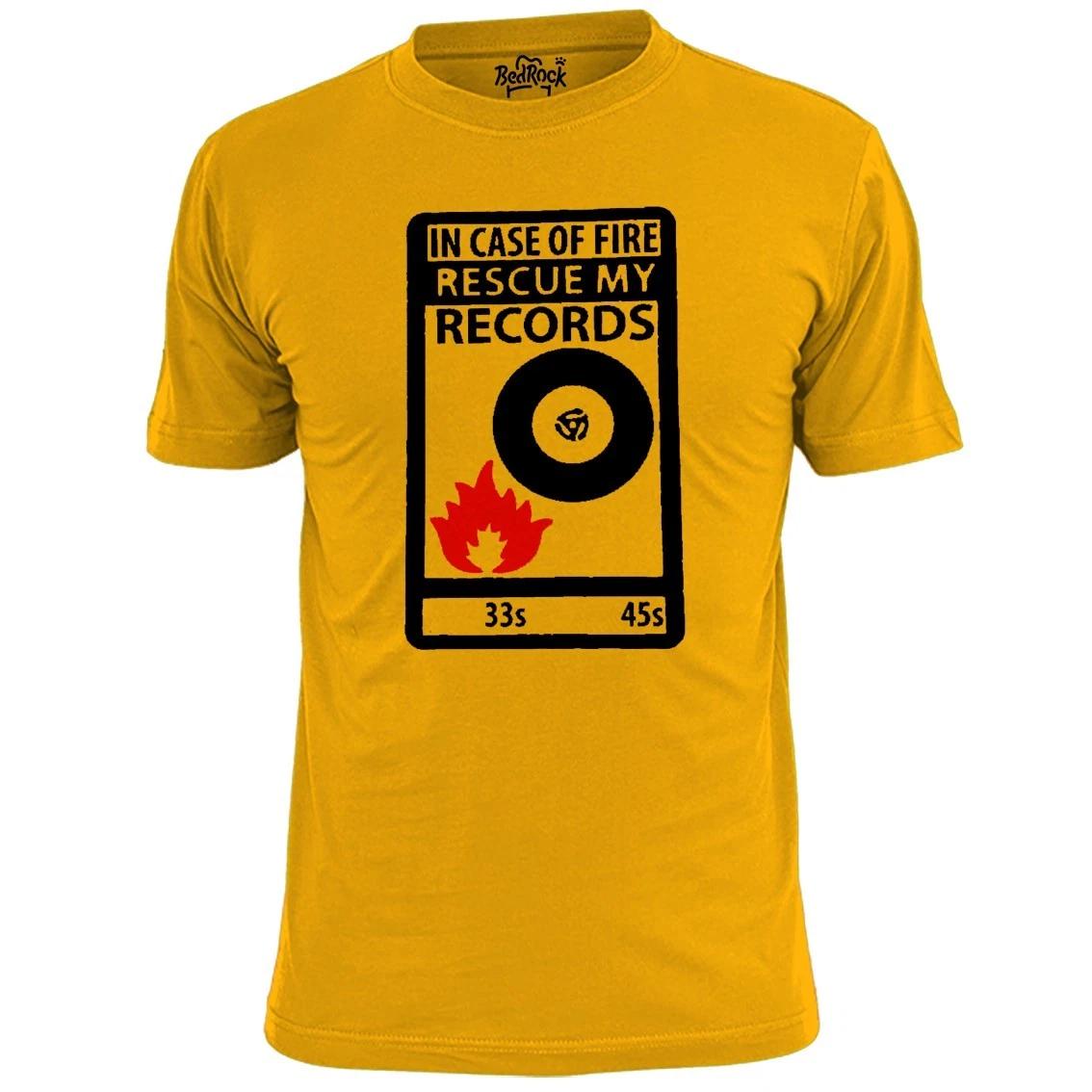 Mens In Case Of Rescue My Records Funny T shirt Vinyl Music 4XL