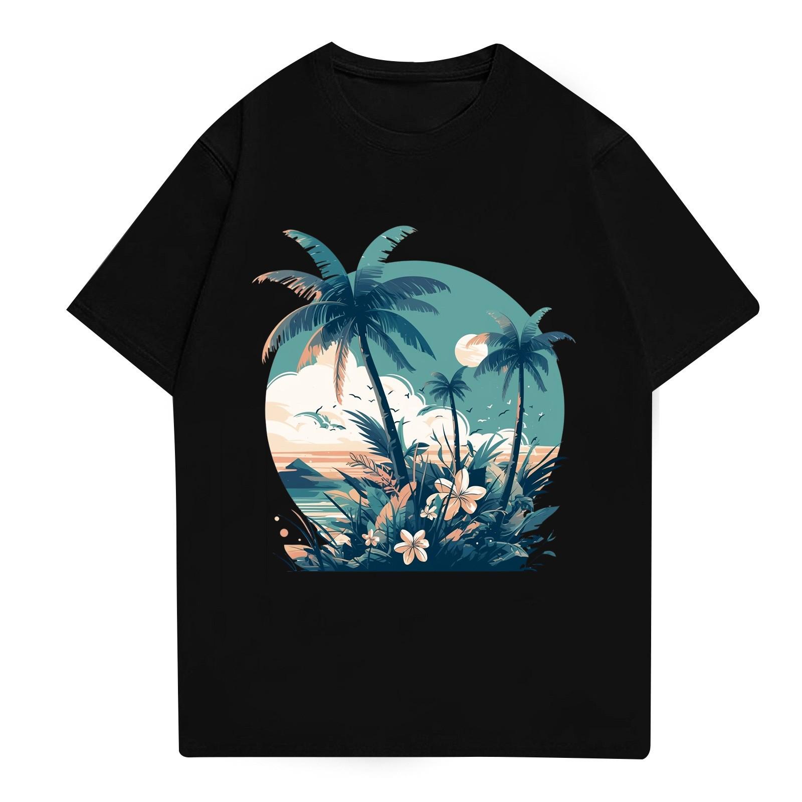 

Мужская рубашка с воротником-стойкой и коротким рукавом, свободная рубашка для отдыха и отдыха, мужская XXL чёрный