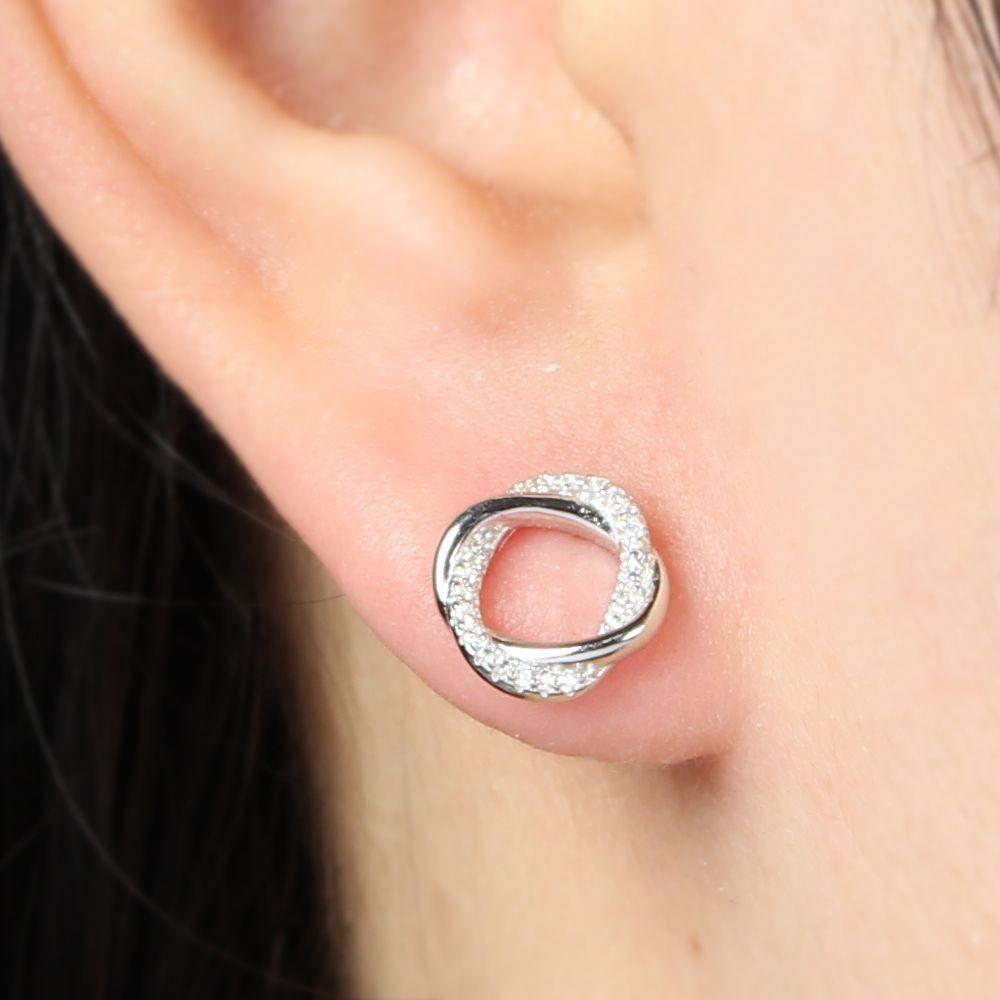 Platinum-plated 925 silver earrings, the most trendy silver accessory