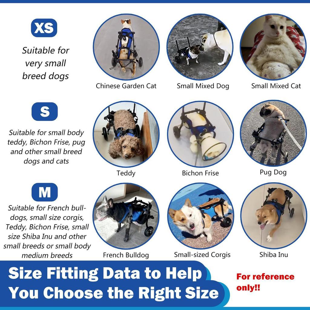 New Disabled Dog Wheelchair Cart Adjustable Pet Mobility Aids with Wheels Pet Cat Dog Rehabilitation Walking Mobility Aid Troll