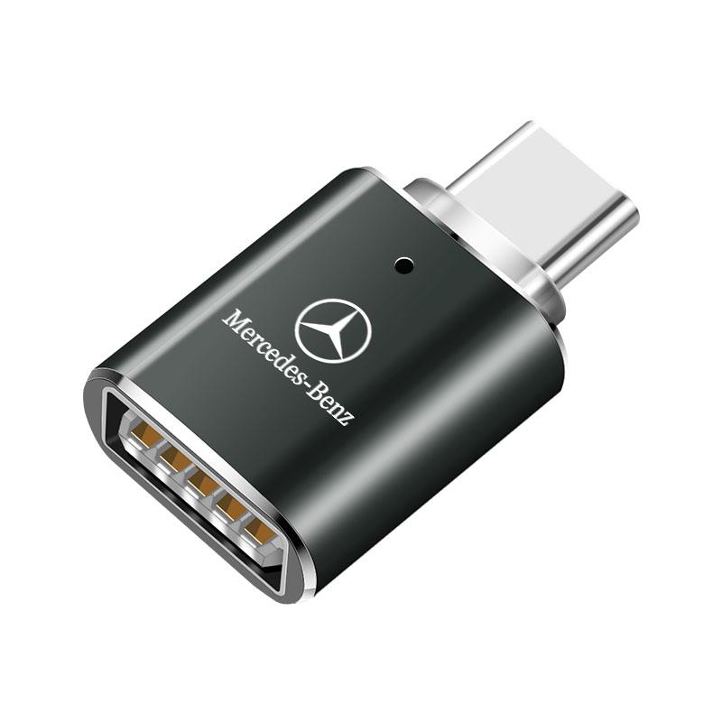GLC GLB Car Emblem Charger Adapter C-type To USB Interface Charging Head For Mercedes Benz AMG GLC GLE GLK W203 W206 W220 W205