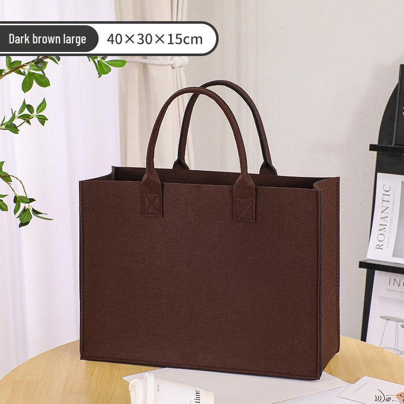 Customizable Large Capacity Felt Tote Bag for Weddings, Banquets, & Parties