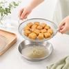 J1UL1N Grease Drainer 9.5 Inch Stainless Steel Mesh Colander Oil Drainage Tray Non-Stick BBQ Grill Rack Dishwasher Safe