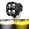 Super Bright 3 Inch Motorcycle Led Headlight 200W Dual Color LED Spotlights Accessory For Truck Car SUV ATV 30000LM 12V Fog Lamp