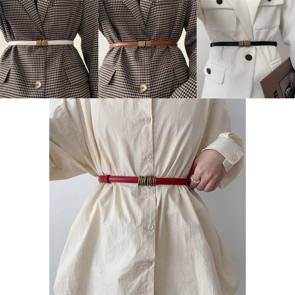 Stylish And Elegant Womens Belt Perfect For Dresses And Coats With Distinctive Vintage Metal Buckle