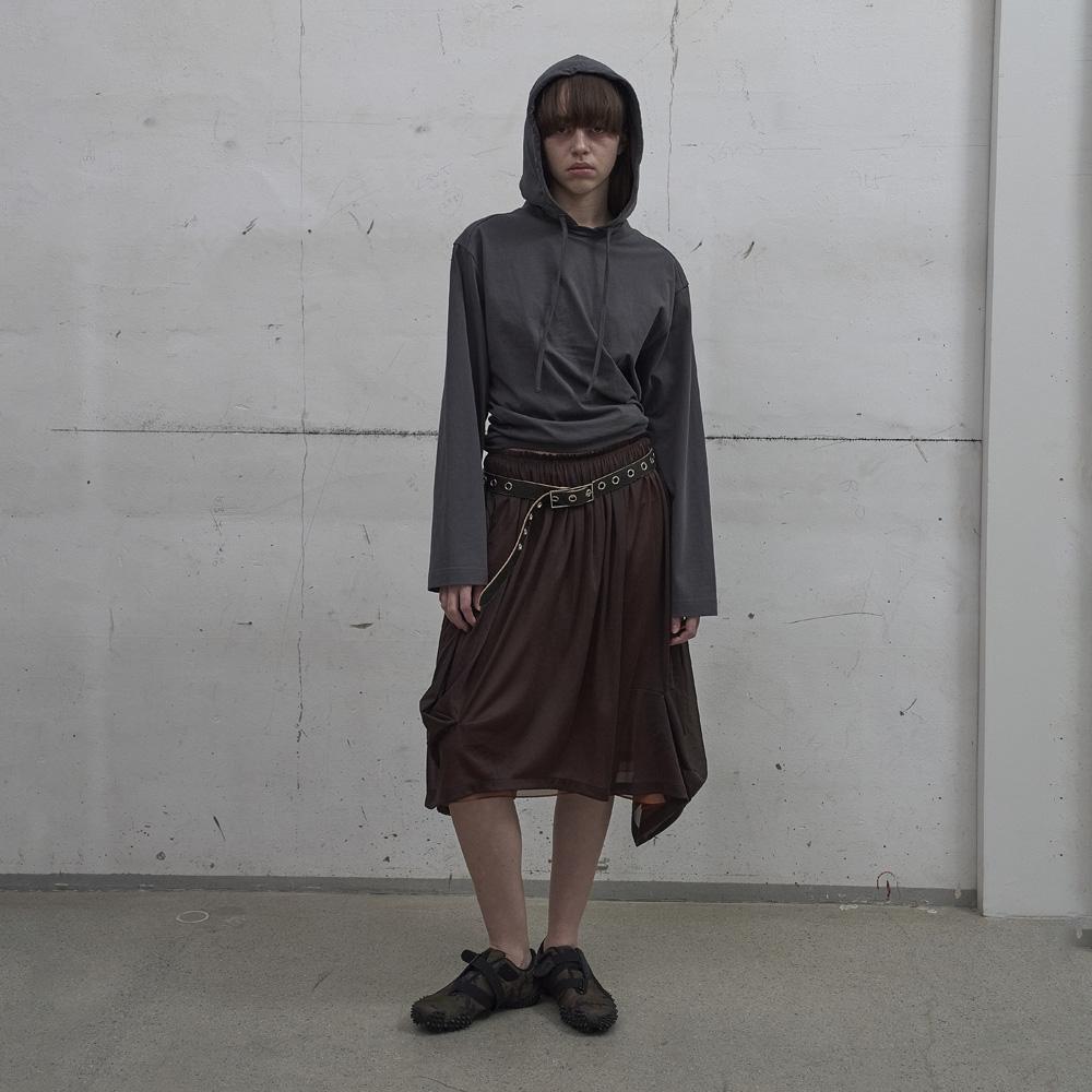 Lcdc Tm Double Layered Volume Skirt (Brown)