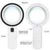 30x Handheld Magnifier 12 Led Illuminated Light With Uv Light Portable Magnifying Loupe For Reading Jewelry Watch Repair