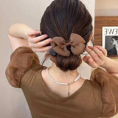 Elegant Forest Style Mesh Bow Hairpin 