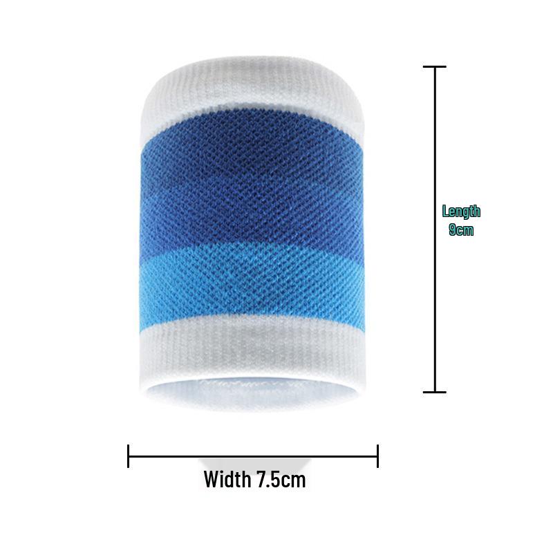 Colorful Cotton Terry Wristband: Sweat-Absorbent, Anti-Sprain Support for Sports