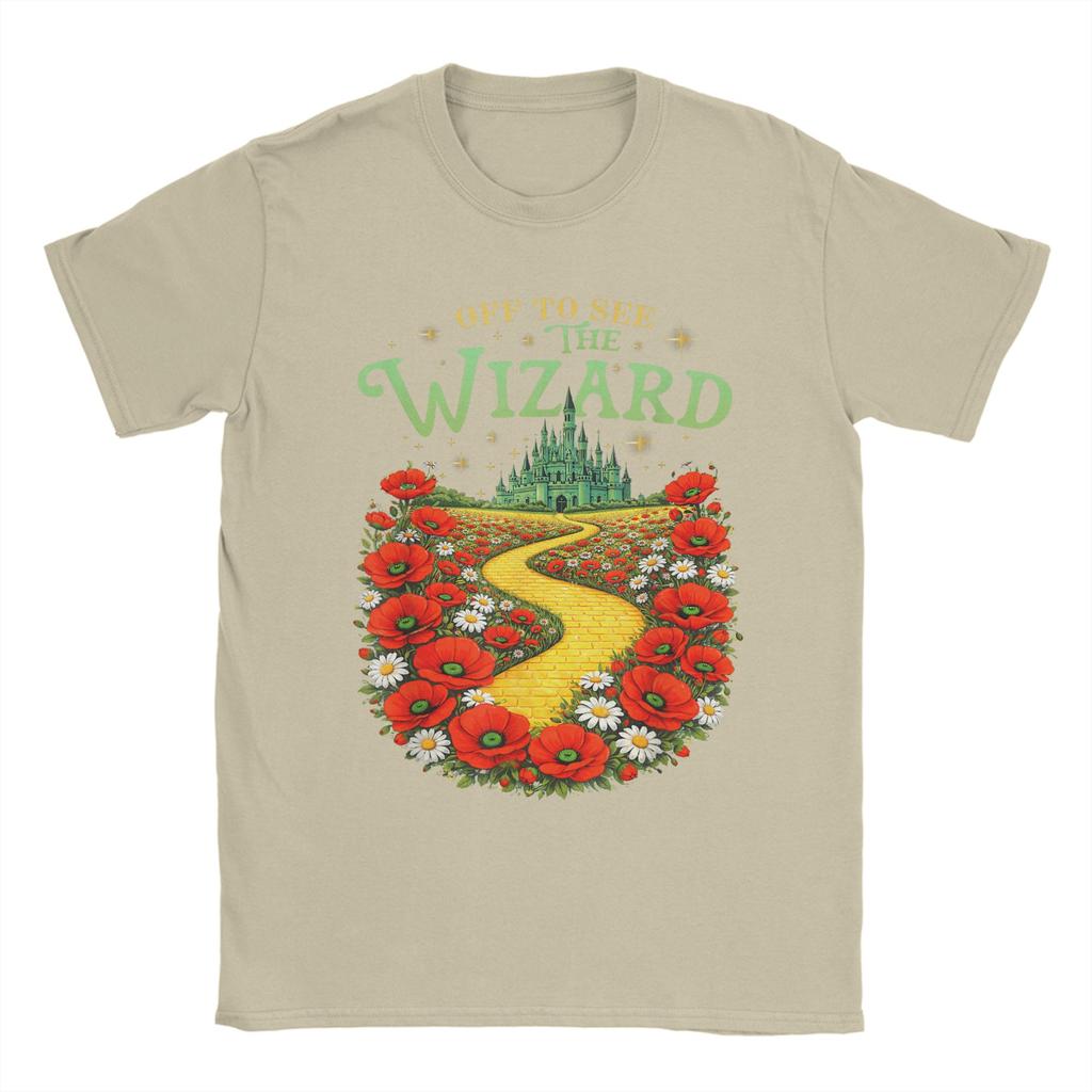 Yellow Brick Road Tee Wicked Off To See Wizard T Shirt Summer Leisure T Shirts Unisexs Cotton ONeck Oversize Tees Short Sleeves