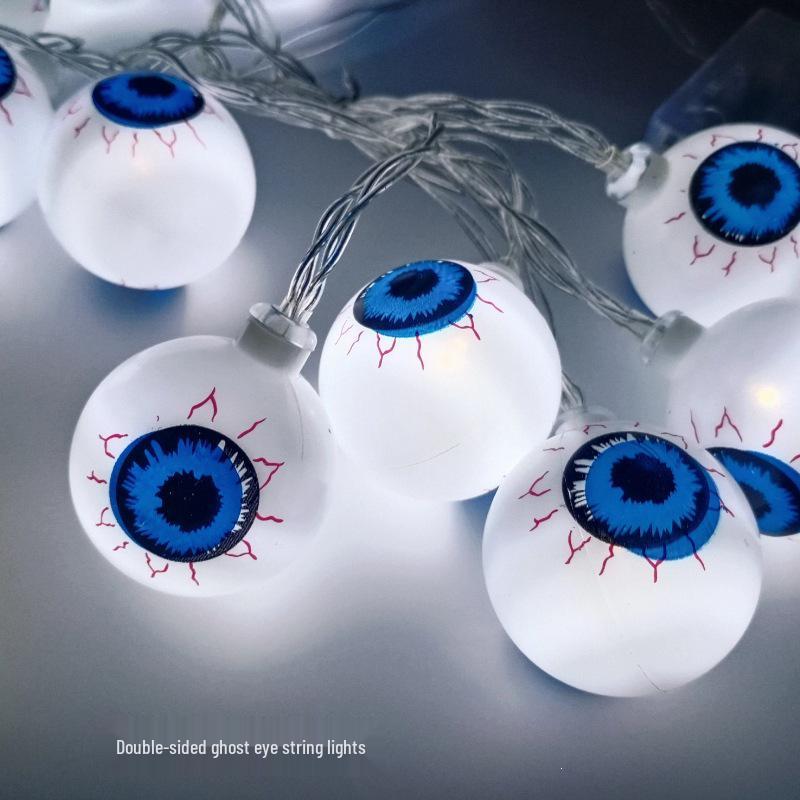 LED Halloween Decorative String Lights: Pumpkin, Ghost, Eye & Skull Battery Lights