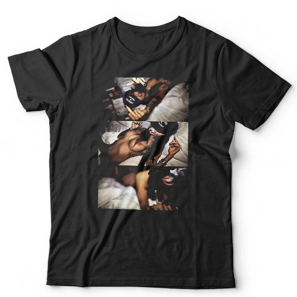 

Sexy Tshirt Weed Smoking Tattoo Lady Unisex Funny Gift Novelty Hip Hop Gangster M