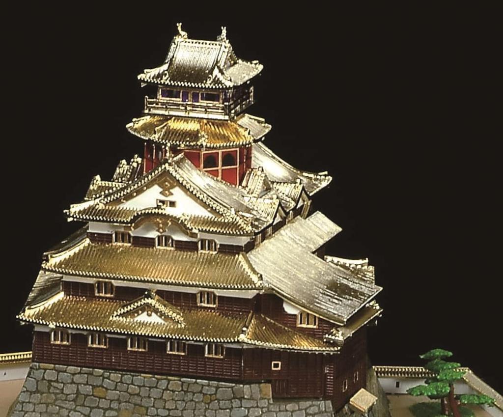 Doyusha Scale Japanese Castle Deluxe Gold Azuchi Castle Plastic Model 1/360 DG-6