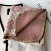 New Overlock Versatile Plaid Scarf for Women Autumn and Winter High End Atmosphere with Coat and Warm Scarf