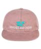 BEACHESANDCREAM Wave Flat-Ball Cap-Pink