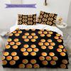 Dragon Ball Logo Pattern Bedding Quilt Set Quilt Cover Pillowcase Home Birthday Gift(1 * duvet cover + 2 * pillowcase, without core)