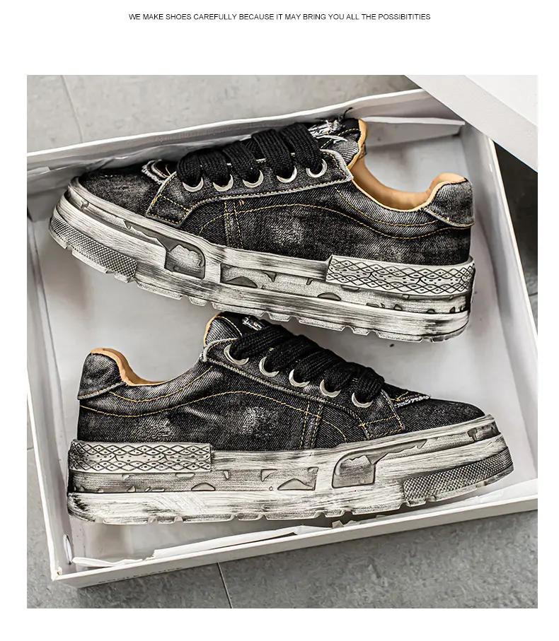 Men's Vulcanized Shoes Flat Non-slip Wear-resistant Breathable Sneakers Classic Fashion Canvas Casual Shoes Brand Shoes for Men