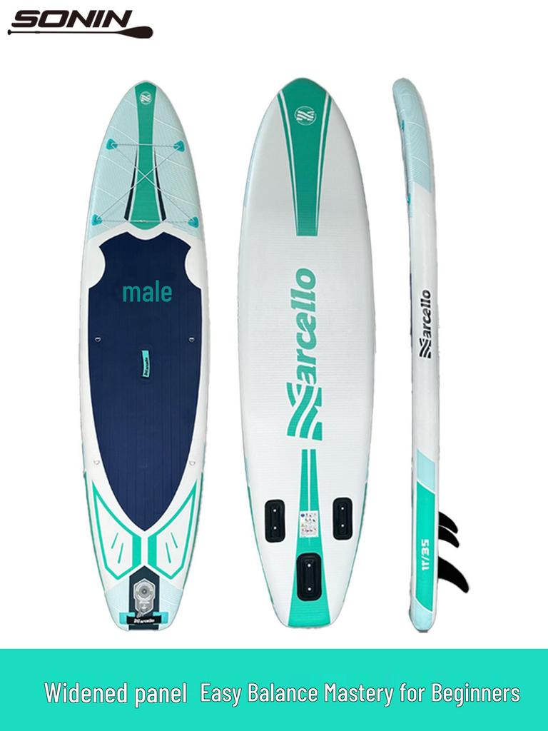 Adult Inflatable Stand-Up Paddleboard with Detachable Fin