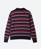 MOONSUN Mj S2 02 M.C Unisex, Stripe Wool Collar Knit / Lolli-Pop