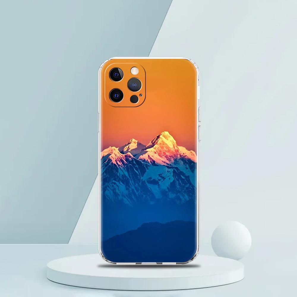 Everest Mountain World First Luxury Phone Case For iPhone 16 15 14 13 12 11 Pro Max XS X XR SE 7 8 Plus Silicone Clear Cover