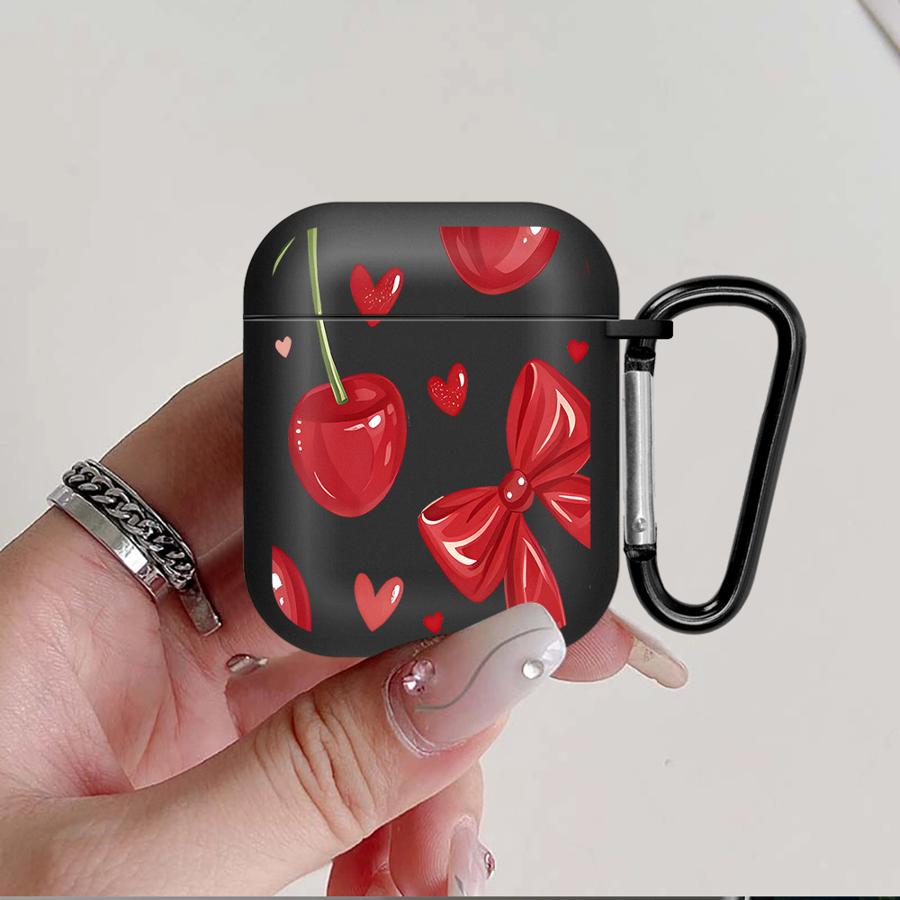 Case For Airpods Pro3 Pro 1 3 Pro2 4 2 Earphone Cases Cover Red Lovely Cherry