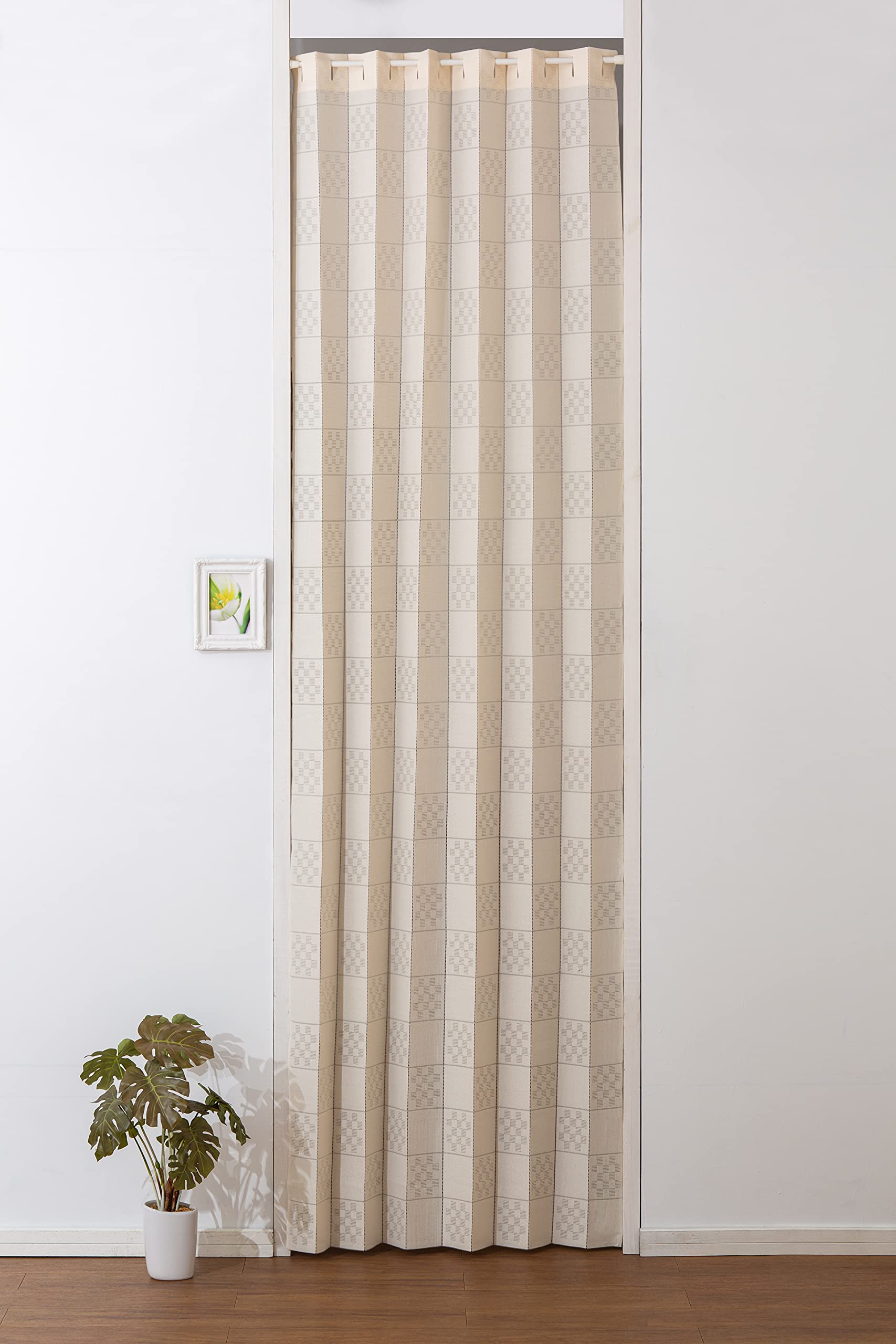 

магазин ткани Нуноя Норэн Стильная скандинавская перегородка для комнаты Современная 100 см x Длина 250 см Тип-гармошка [Ширина ММ-Клетка БЕ]